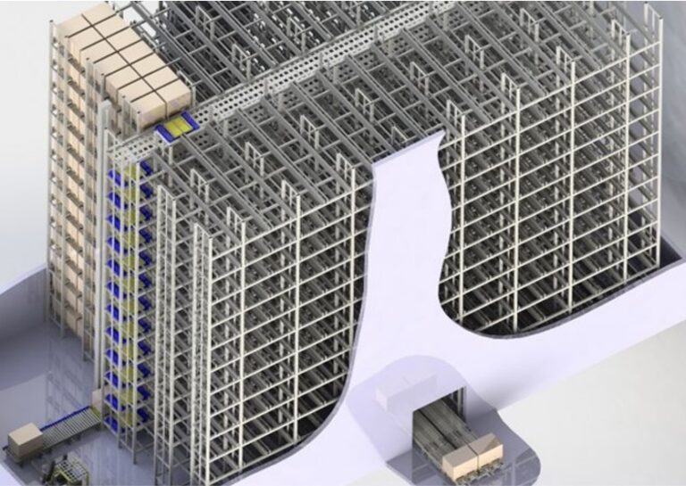 3D prikaz regalnega skladišča Plama